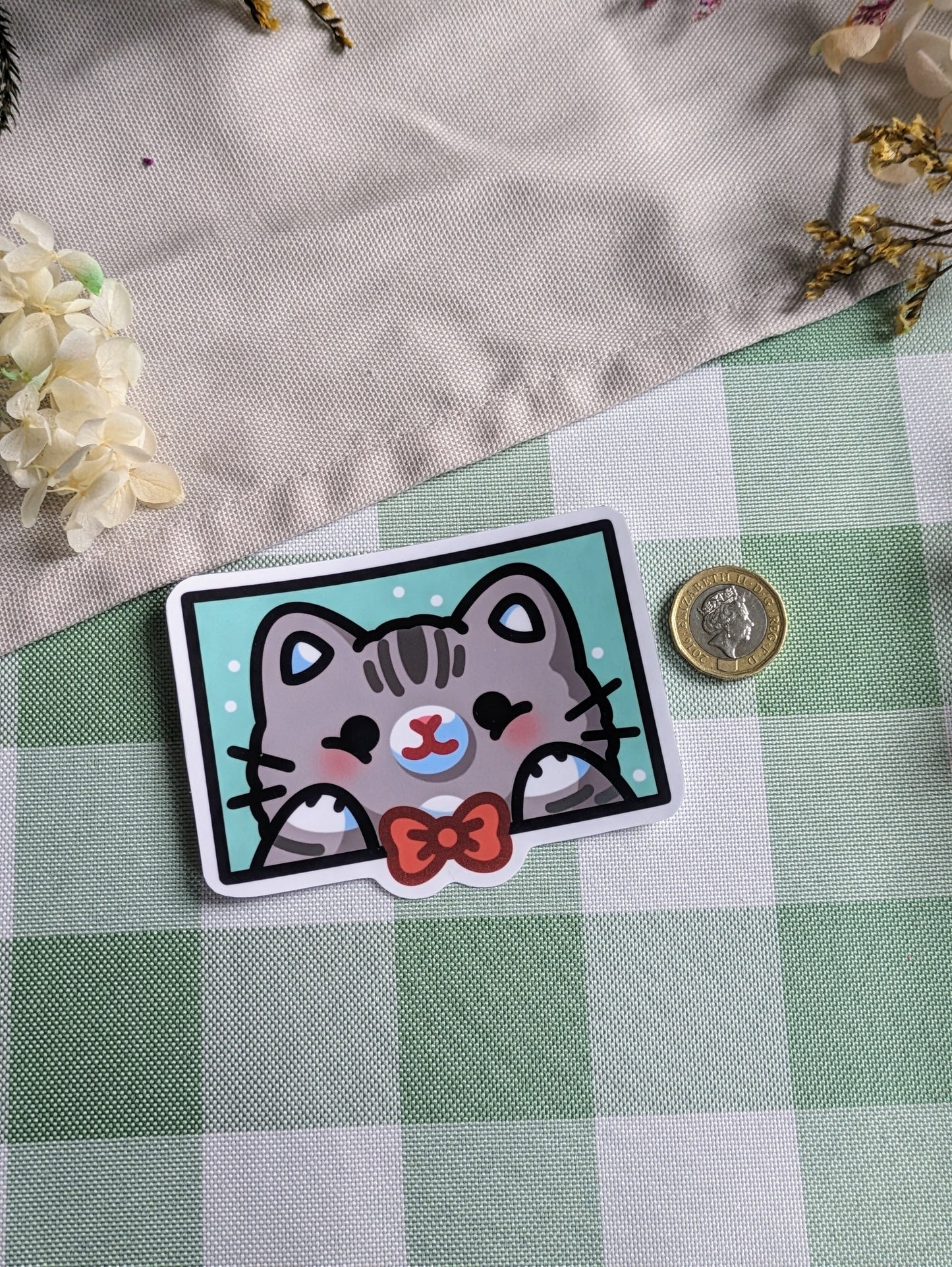 Blushing kitten sticker