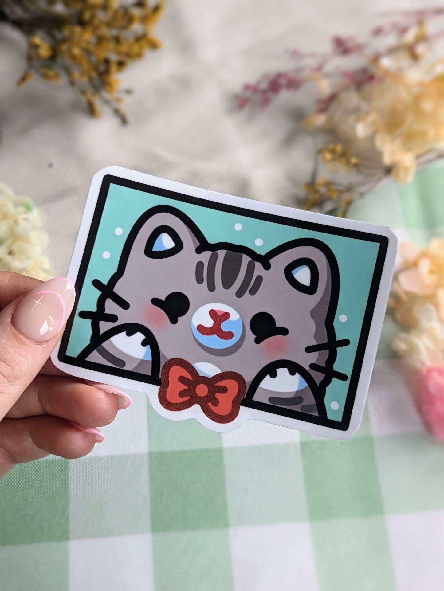 Blushing kitten sticker