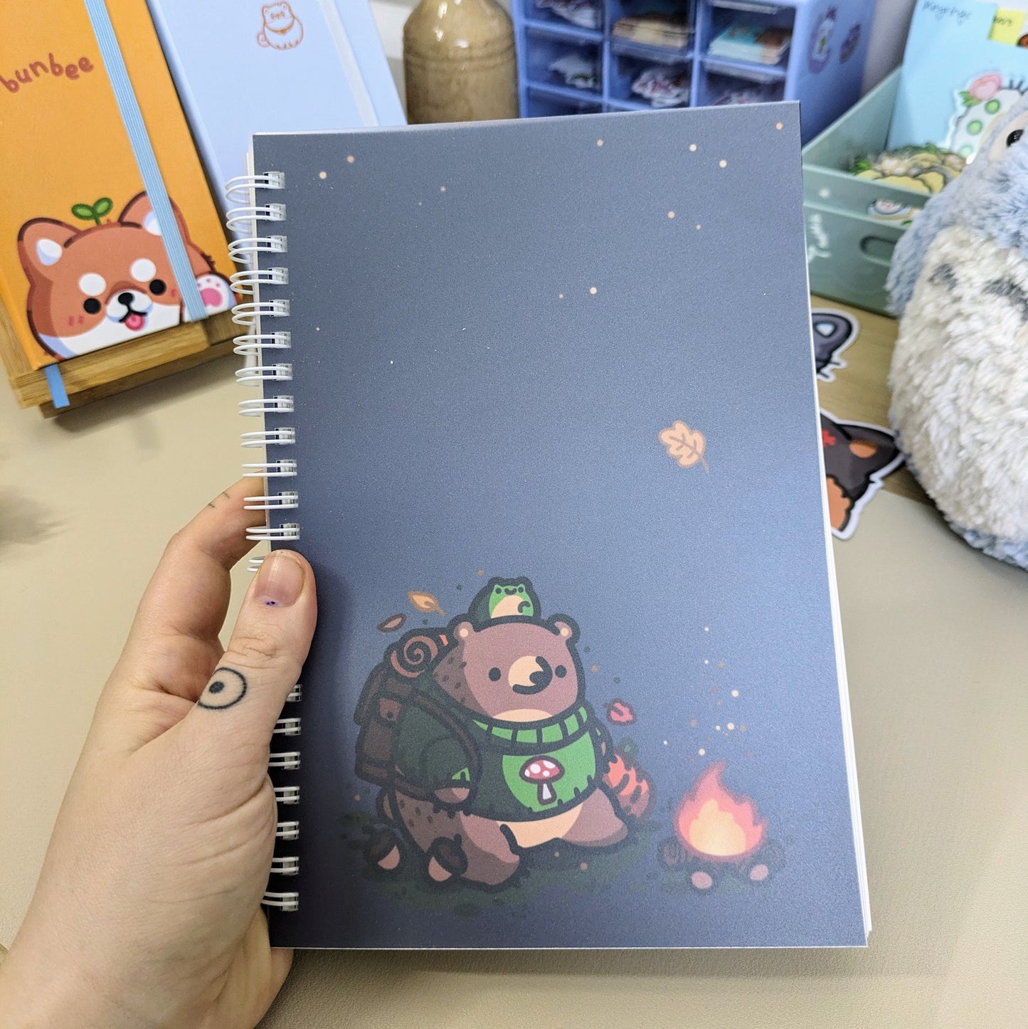 Camping bear A5 notebook