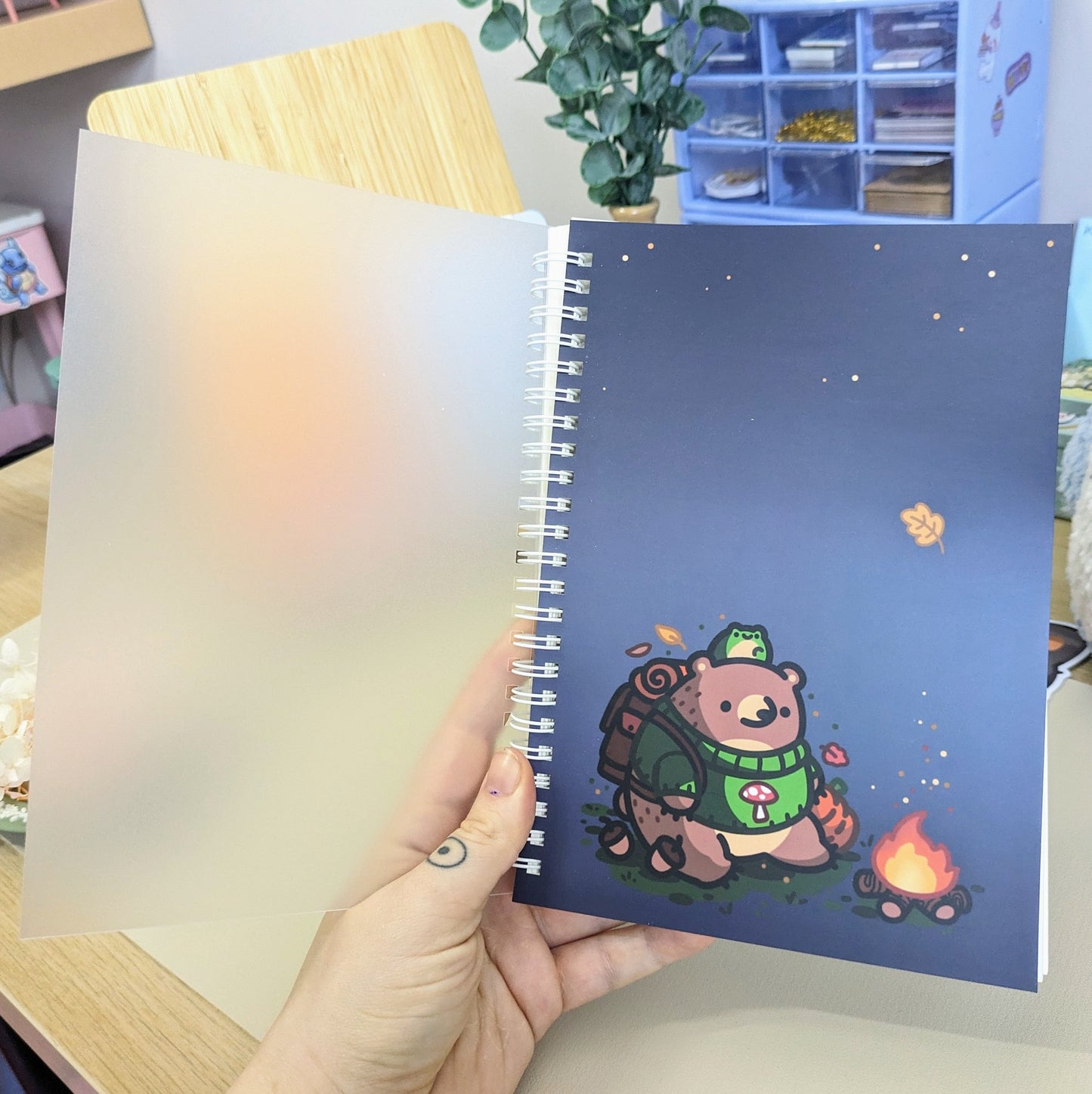 Camping bear A5 notebook