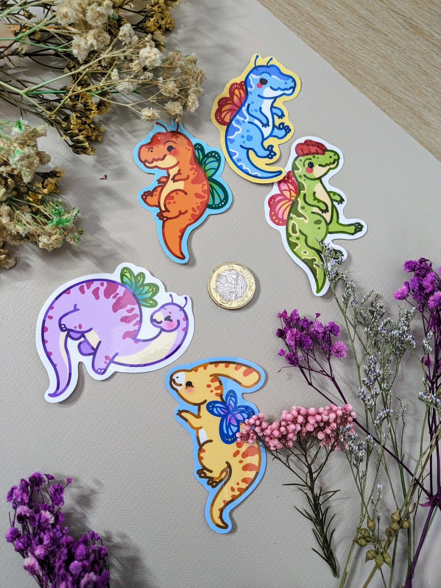 Fairy t-rex sticker