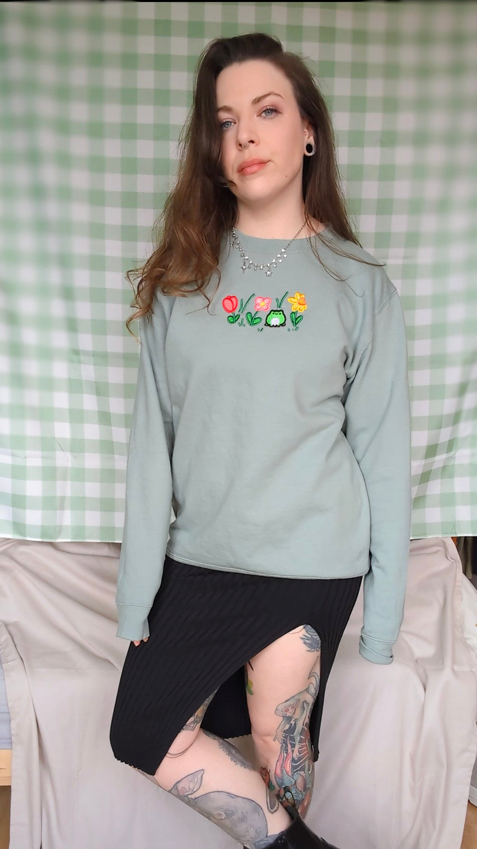 A very froggy spring sweater - preorder