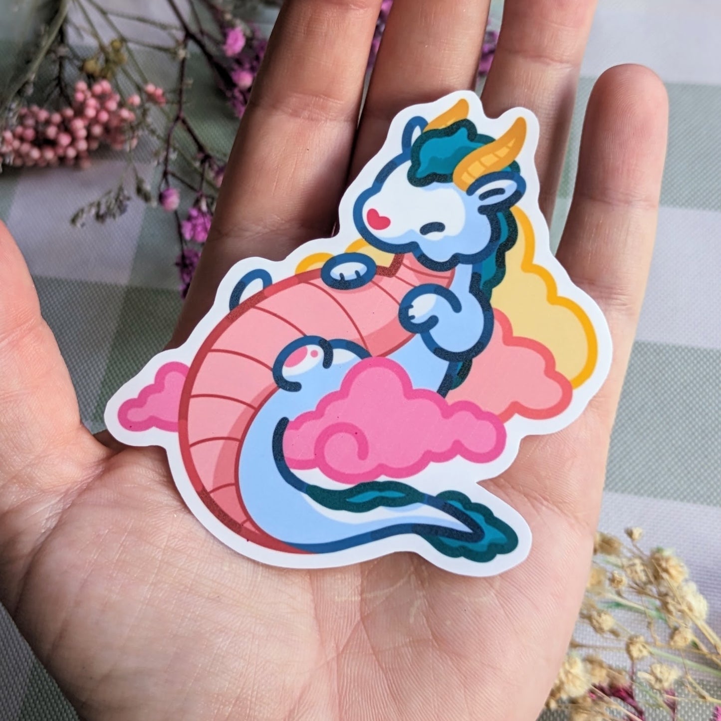 Sleepy dragon sticker