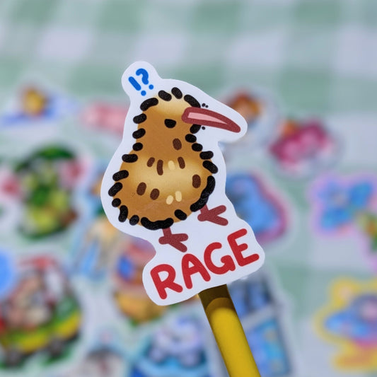 Angry kiwi sticker