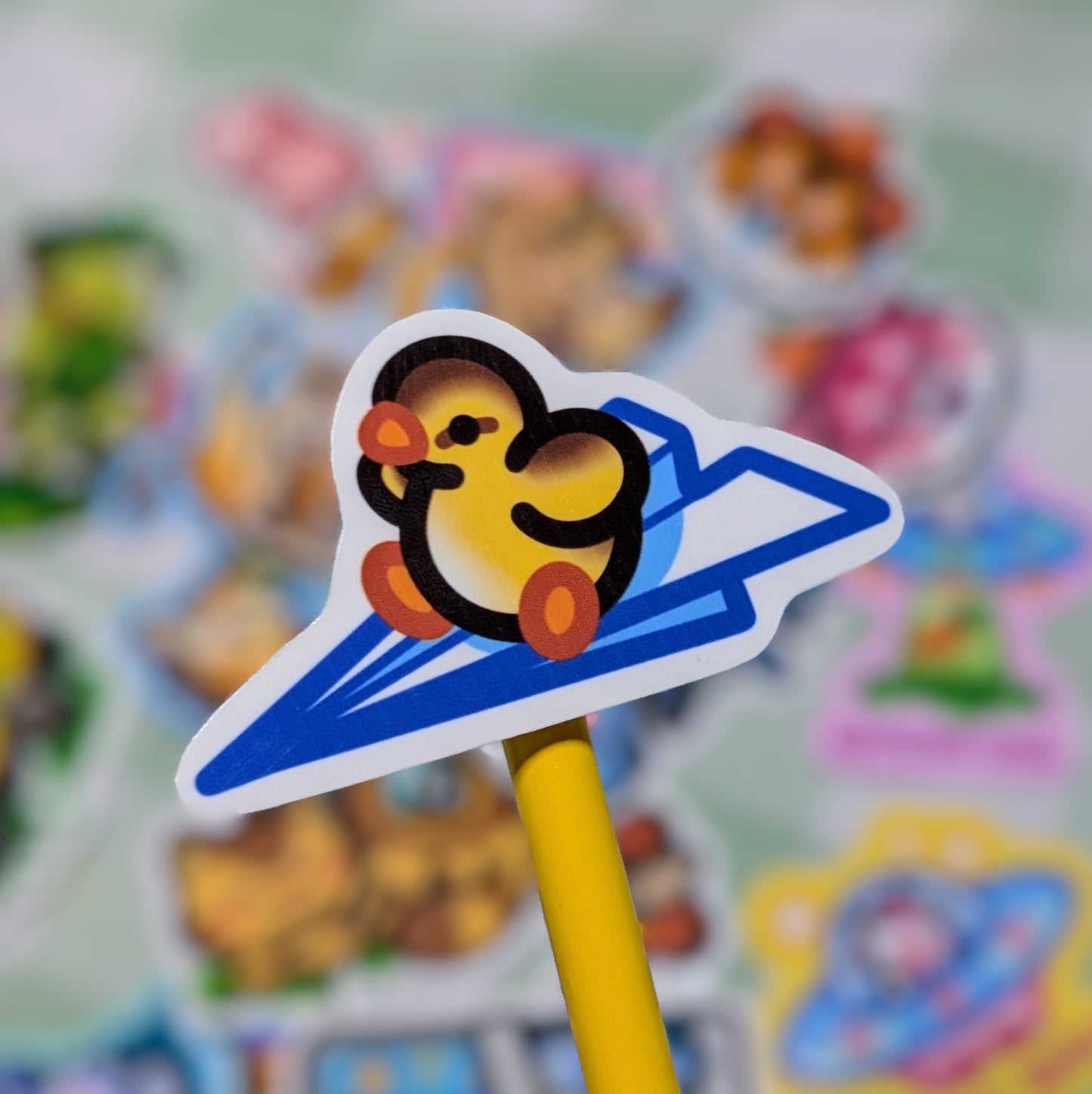 Duckling airplane sticker