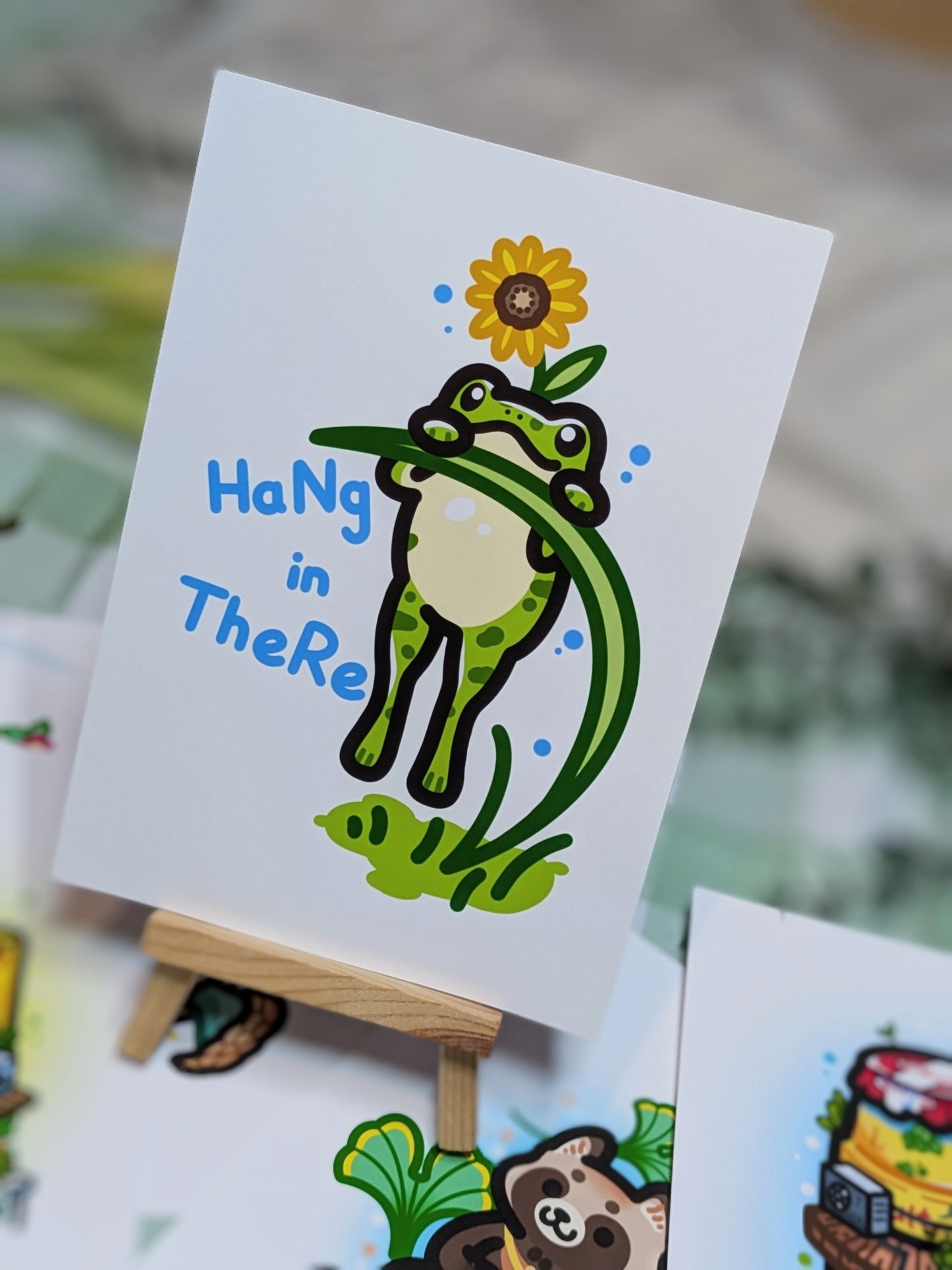 Hang in there frog print