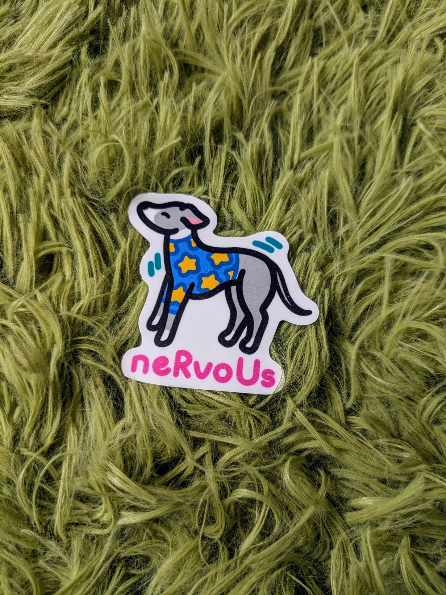 Nervous Whippet Sticker