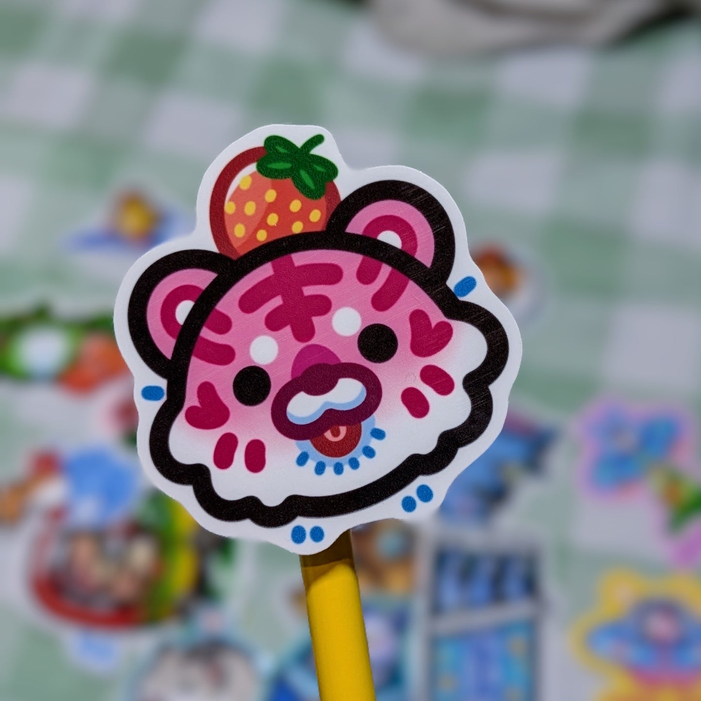 Strawberry tiger sticker