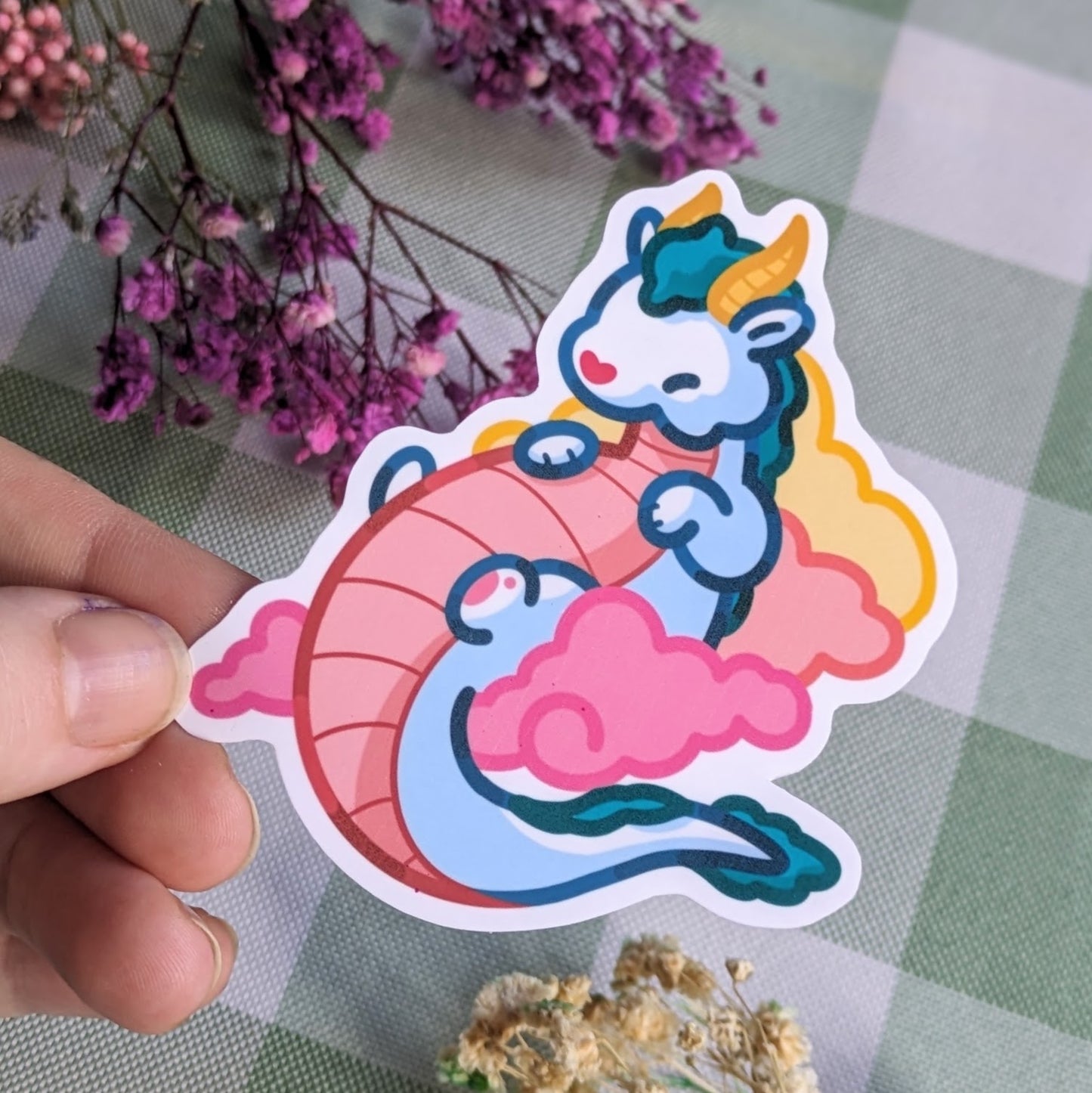 Sleepy dragon sticker