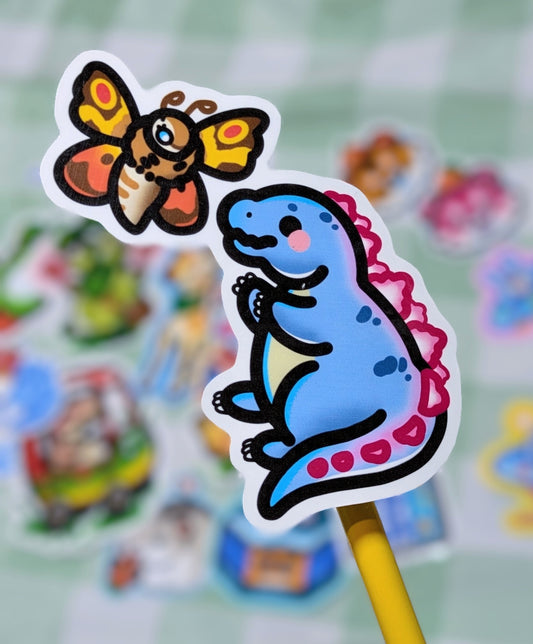 Mothra and Godzilla sticker