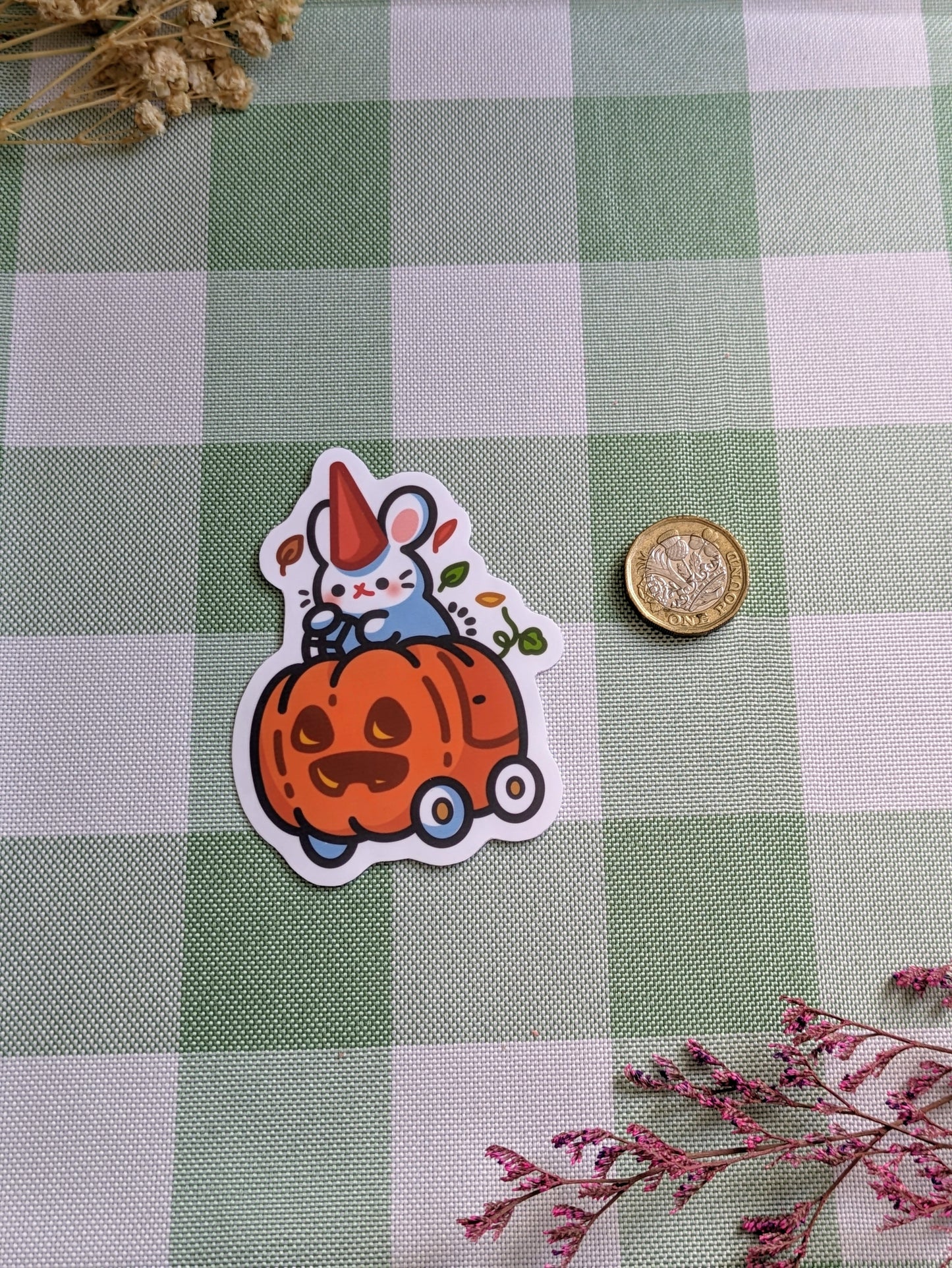 Pumpkin car sticker