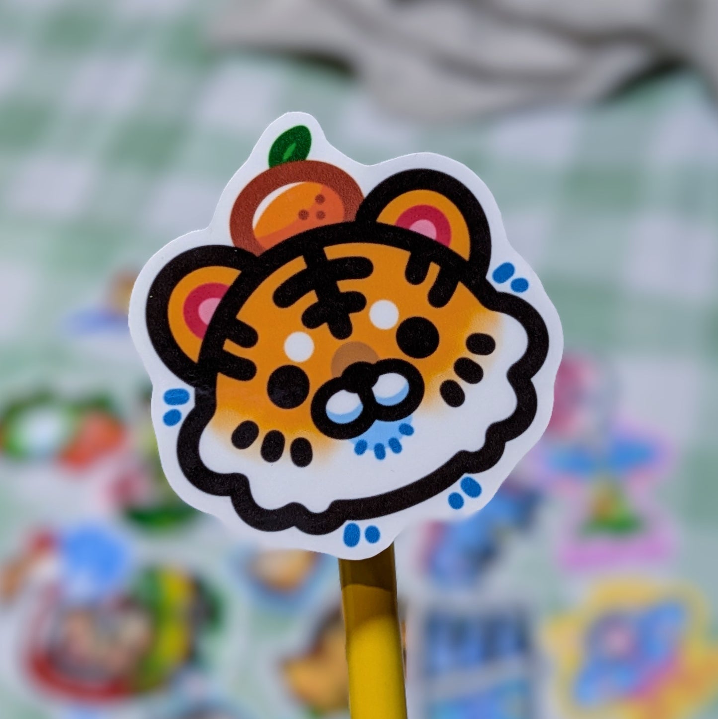 Orange tiger sticker