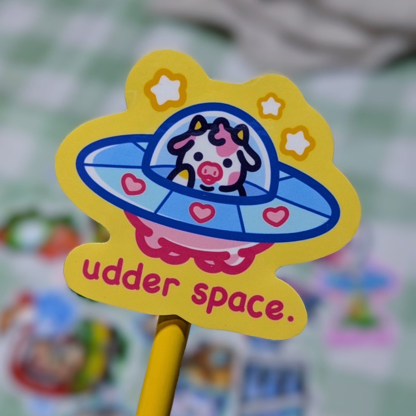 Space cow sticker