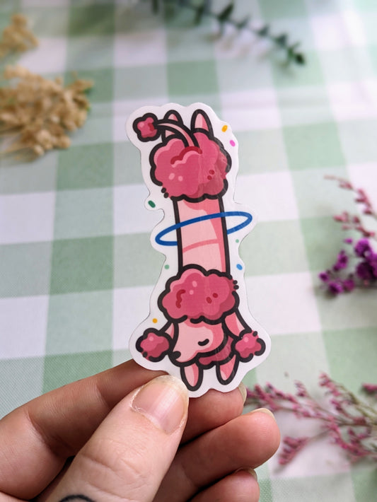 Circus poodle sticker